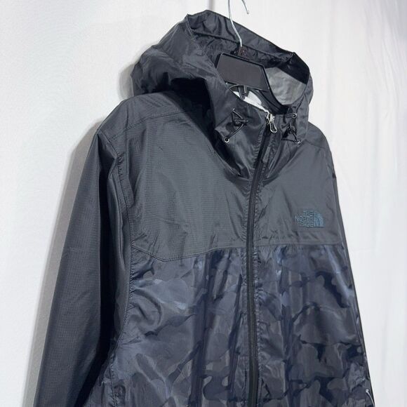 The North Face Mens L Severus Waterproof Rain Jacket Urban Navy Camo MTN Sports - Picture 3 of 12